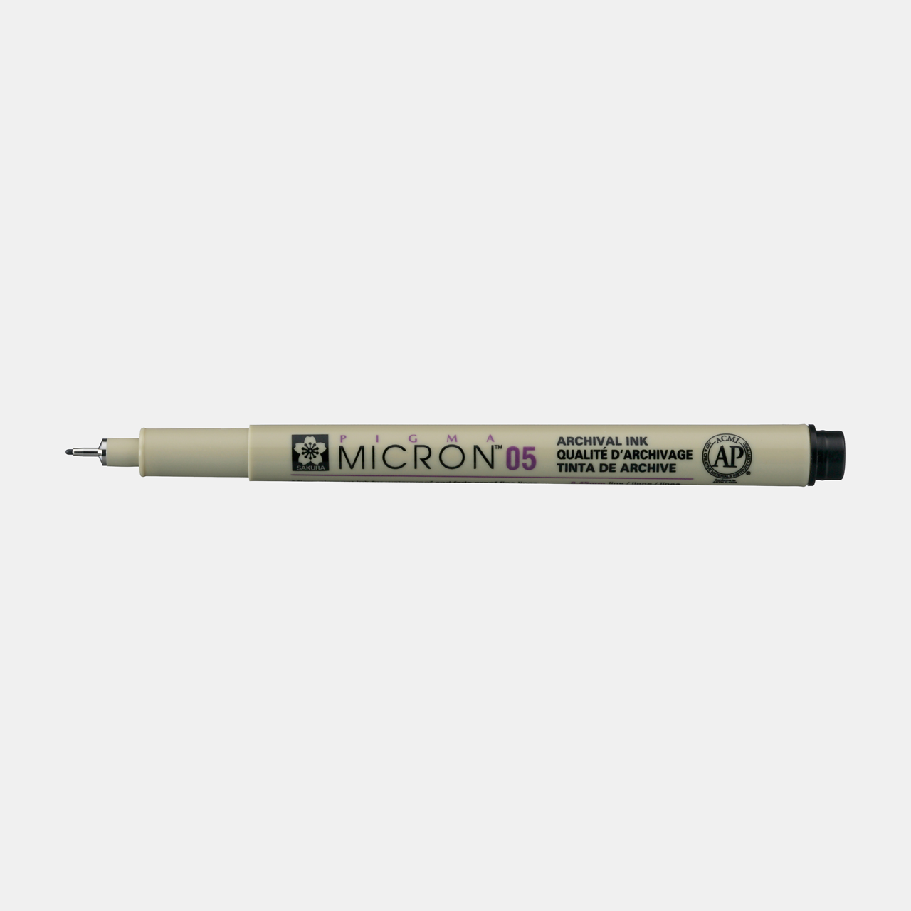 Sakura Pigma Micron 05 fineliner 0,45 mm – sada 6 farieb – Čierna