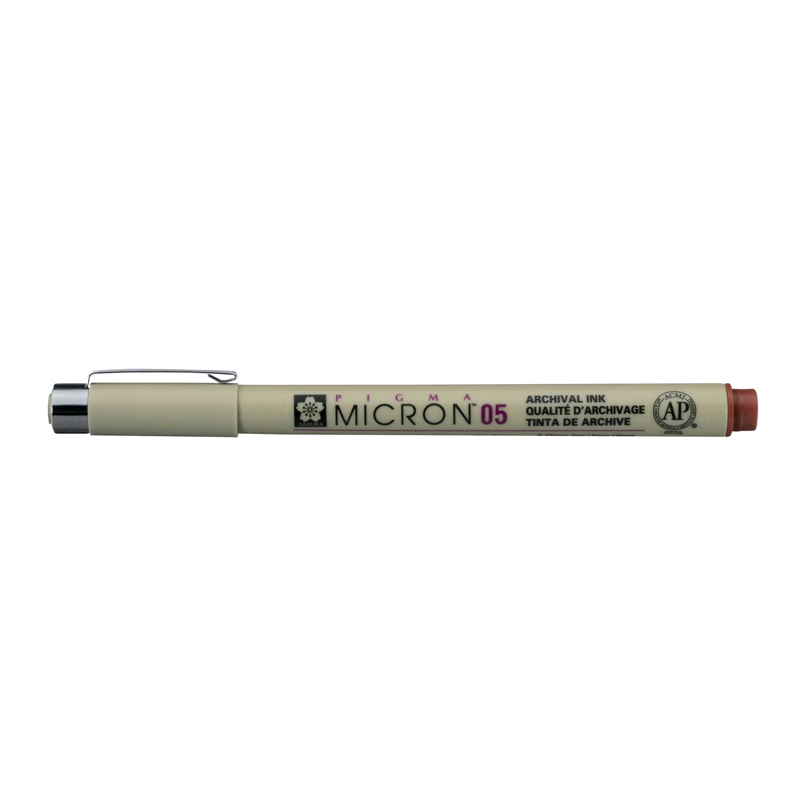 Sakura Pigma Micron 05 fineliner 0,45 mm – sada 6 farieb – Hnedá