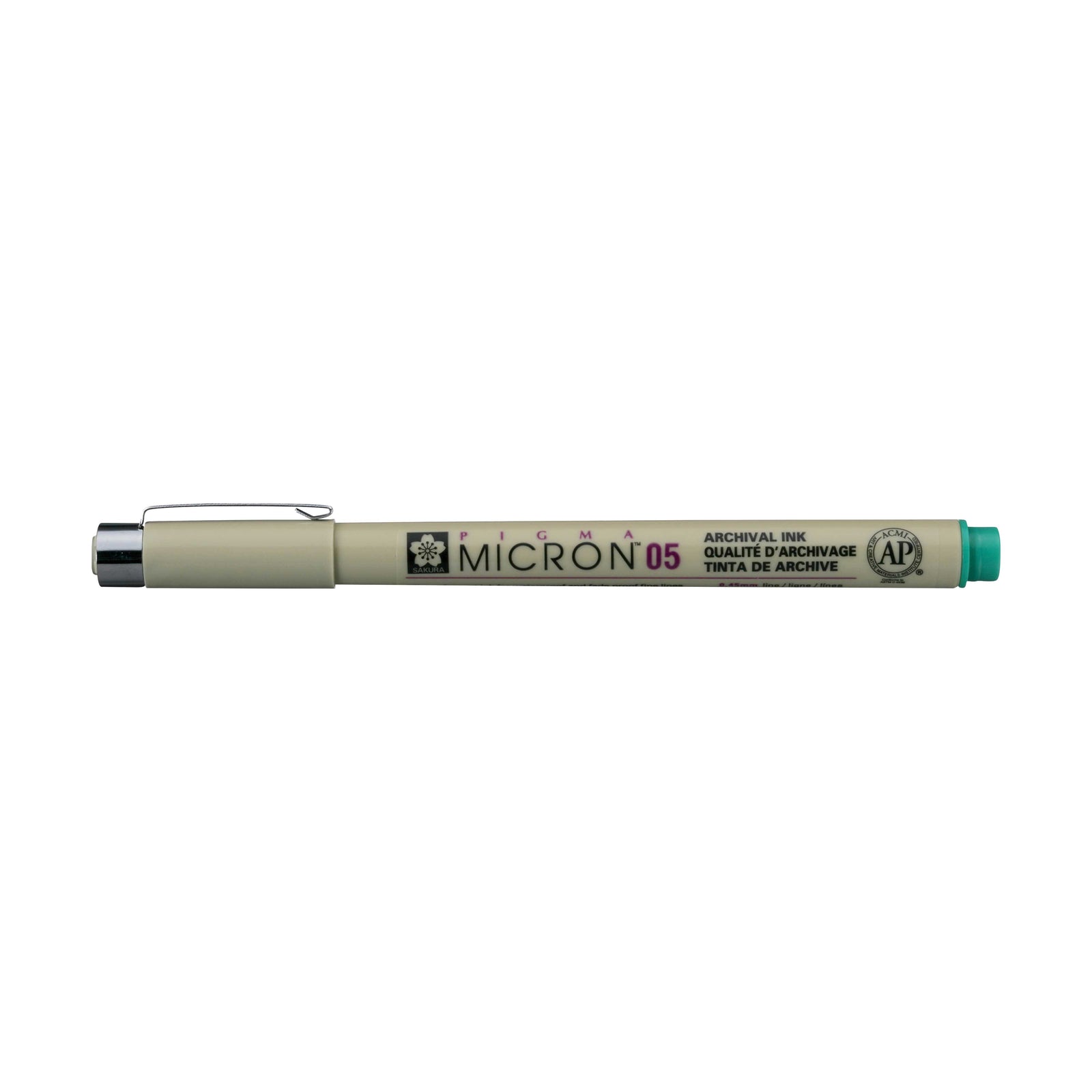Sakura Pigma Micron 05 fineliner 0,45 mm – sada 6 farieb – Zelená