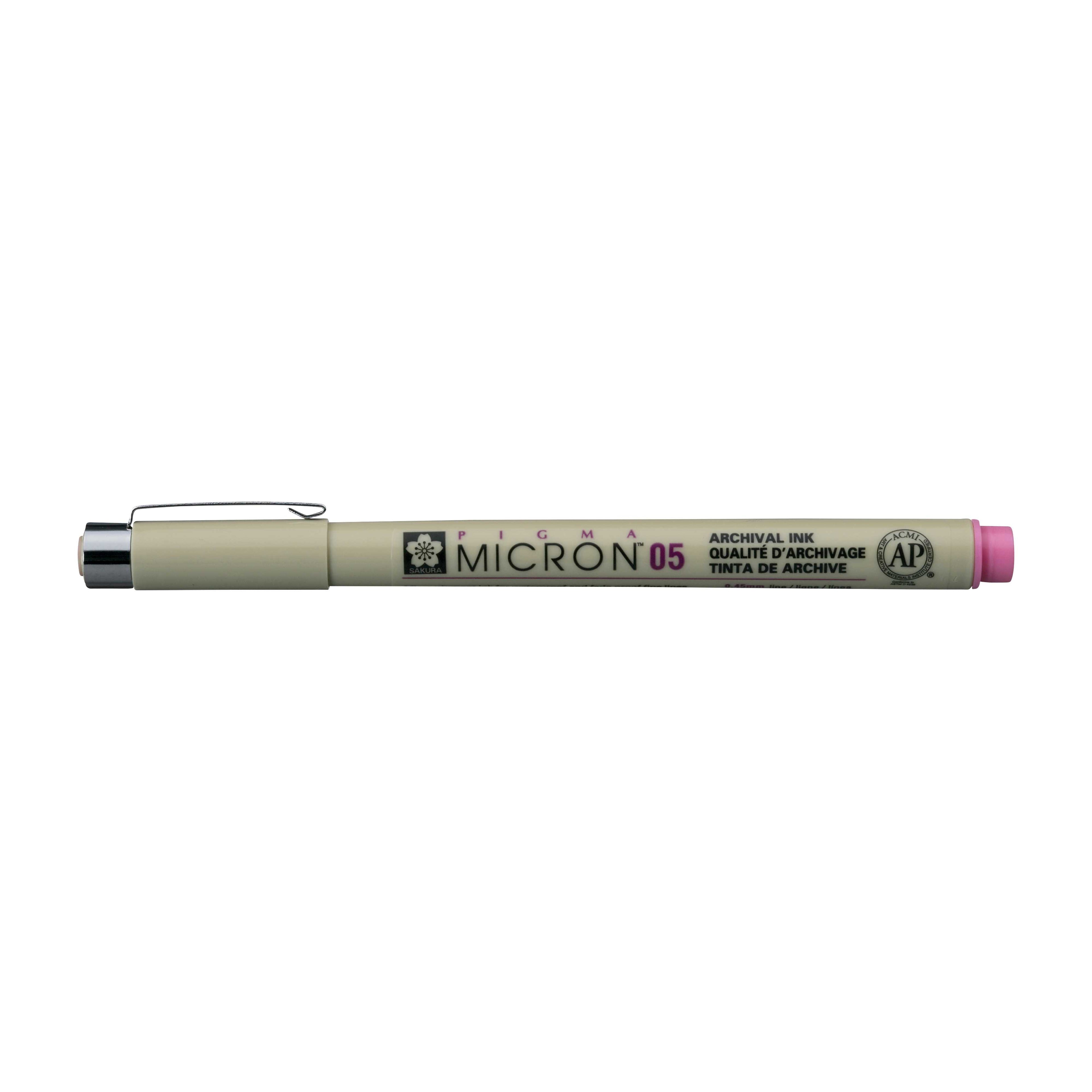 Sakura Pigma Micron 05 fineliner 0,45 mm – sada 6 farieb – Ružová