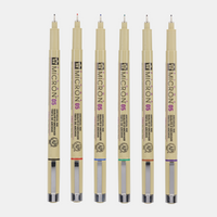 Sakura Pigma Micron 05 fineliner 0,45 mm – sada 6 farieb