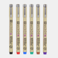 Sakura Pigma Micron 05 fineliner 0,45 mm – sada 6 farieb