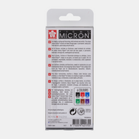 Sakura Pigma Micron 05 fineliner 0,45 mm – sada 6 farieb