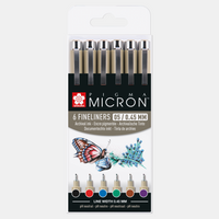 Sakura Pigma Micron 05 fineliner 0,45 mm – sada 6 farieb