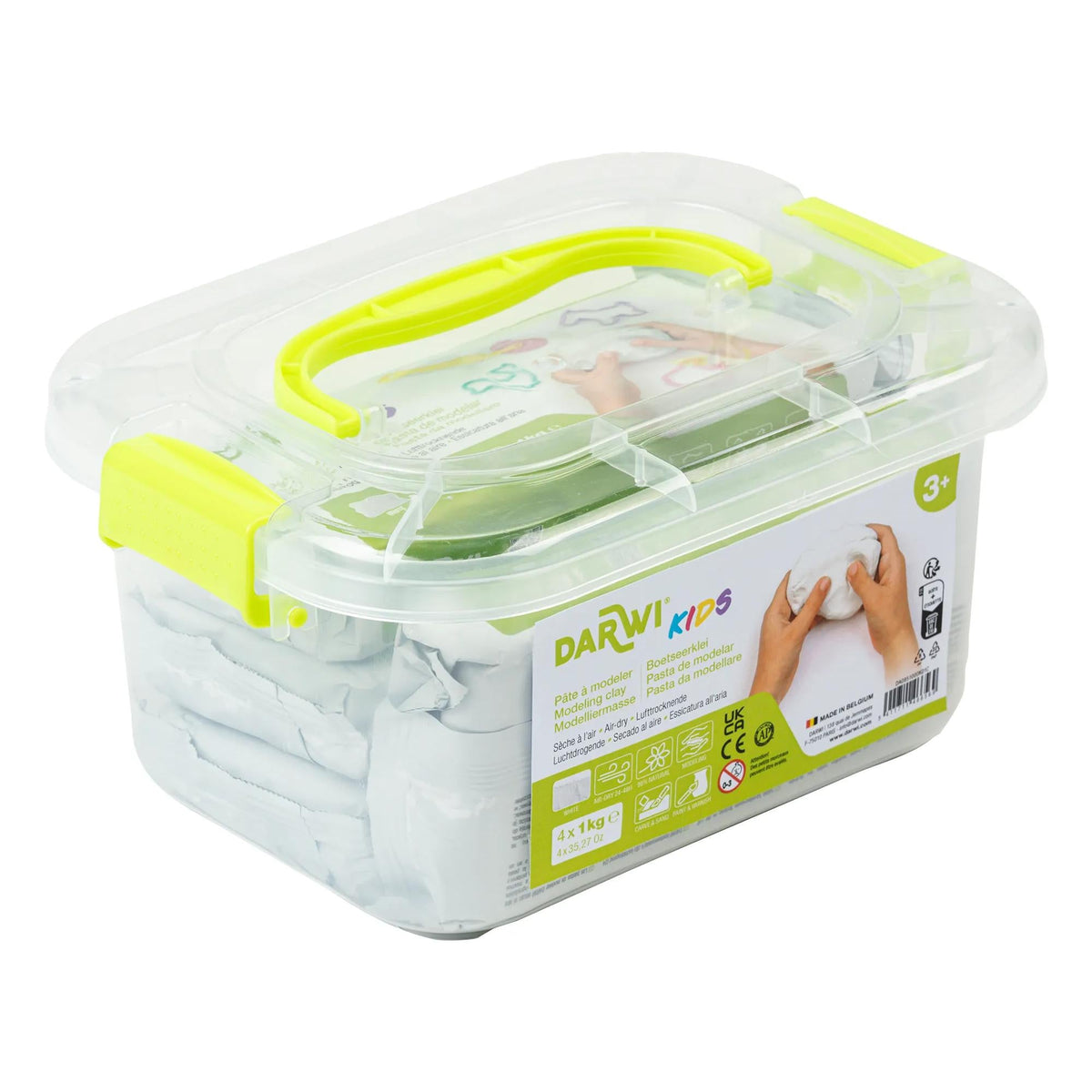 Samotvrdnúca modelovacia hmota DARWI Kids biela 4 x 1000 g
