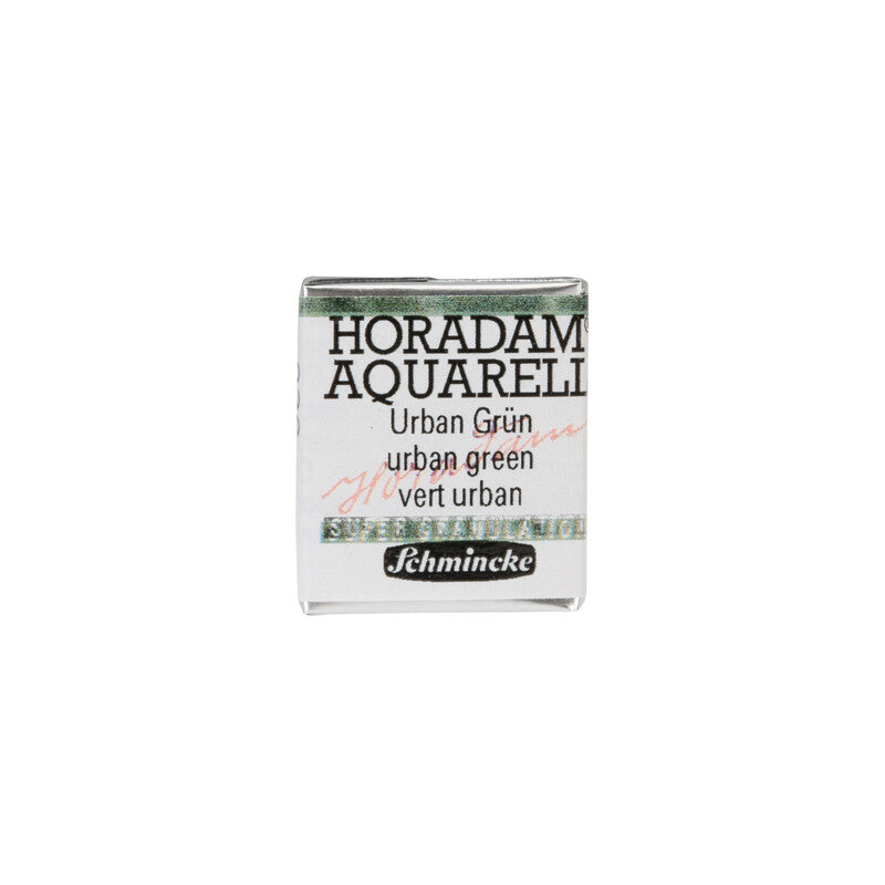 Schmincke Horadam akvarelová farba v polovičnej panvičke – Urban yellow – 936 Mestská zelená
