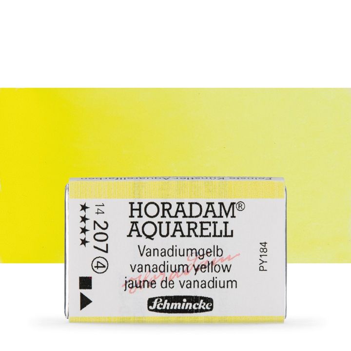 Schmincke Horadam akvarelové farby v celej panvičke – 207 vanadium žltá