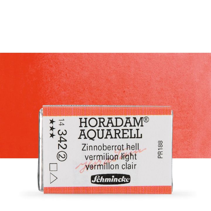 Schmincke Horadam Aquarellfarben im ganzen Näpfchen – 342 hell Zinnober