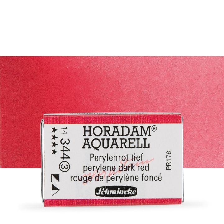 Schmincke Horadam Aquarellfarben im ganzen Näpfchen – 344 Perylen dunkelrot