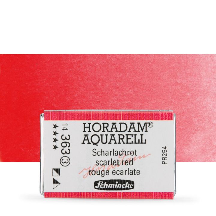 Schmincke Horadam Aquarellfarben im ganzen Näpfchen – 363 scharlachrot