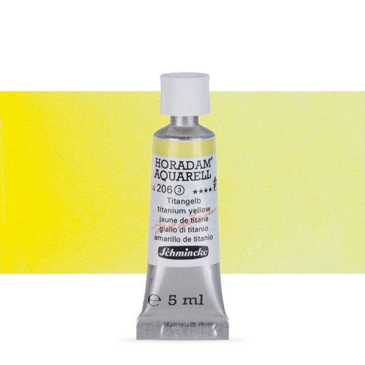 Schmincke Horadam akvarelové farby v tube 5 ml – 206 titánovožltá