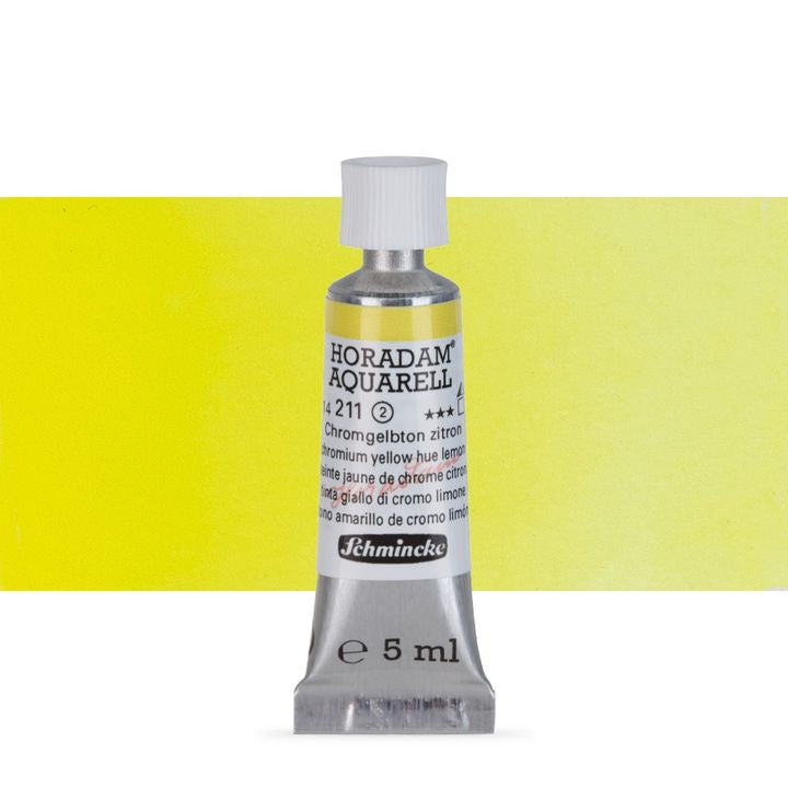 Schmincke Horadam akvarelové farby v tube 5 ml – 211 chromovožltá hue citrón