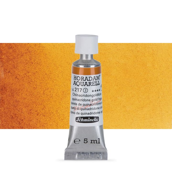 Schmincke Horadam akvarelové farby v tube 5 ml – 217 quinacridone zlatá hue