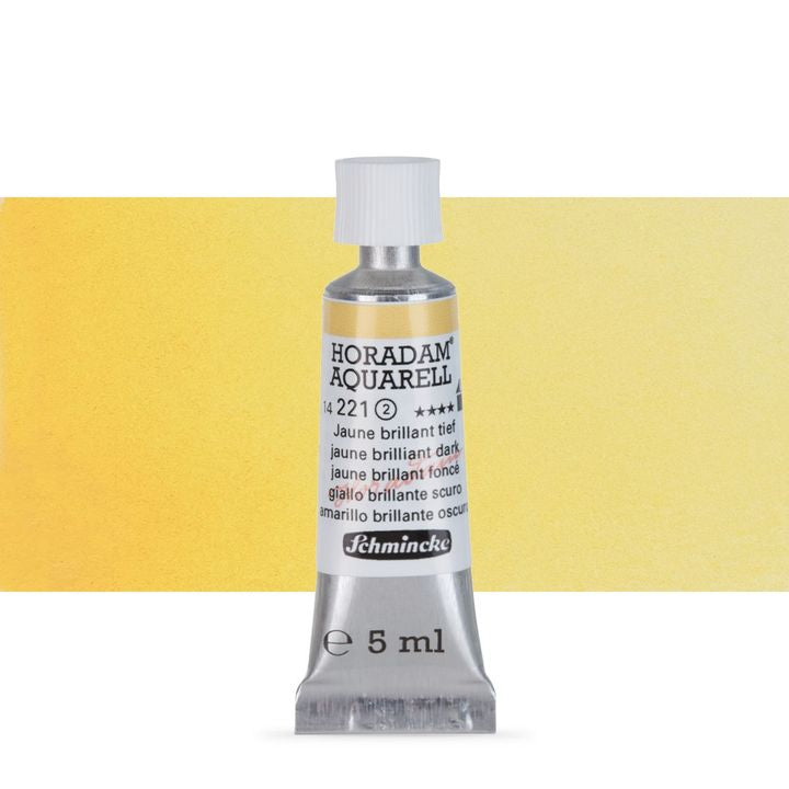 Schmincke HORADAM Aquarellfarben in der 5 ml Tube – 221 jaune brilliant dark