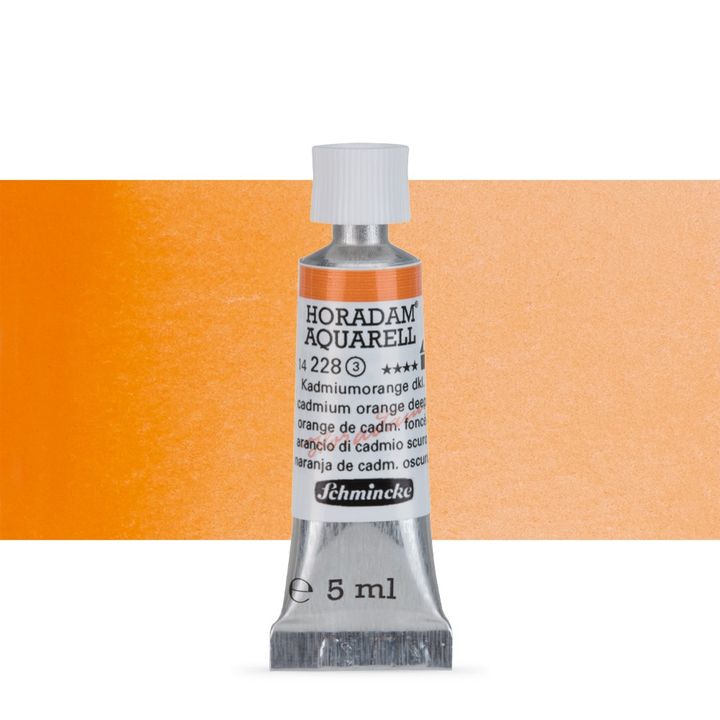 Schmincke HORADAM Aquarellfarben in der 5 ml Tube – 228 Cadmium deep Orange