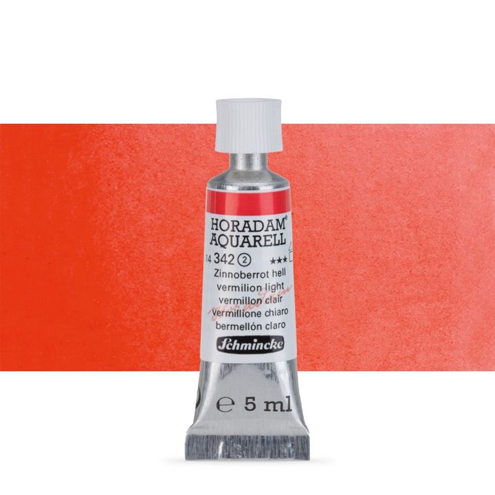 Schmincke HORADAM Aquarellfarben in der 5 ml Tube – 342 Zinnober hell