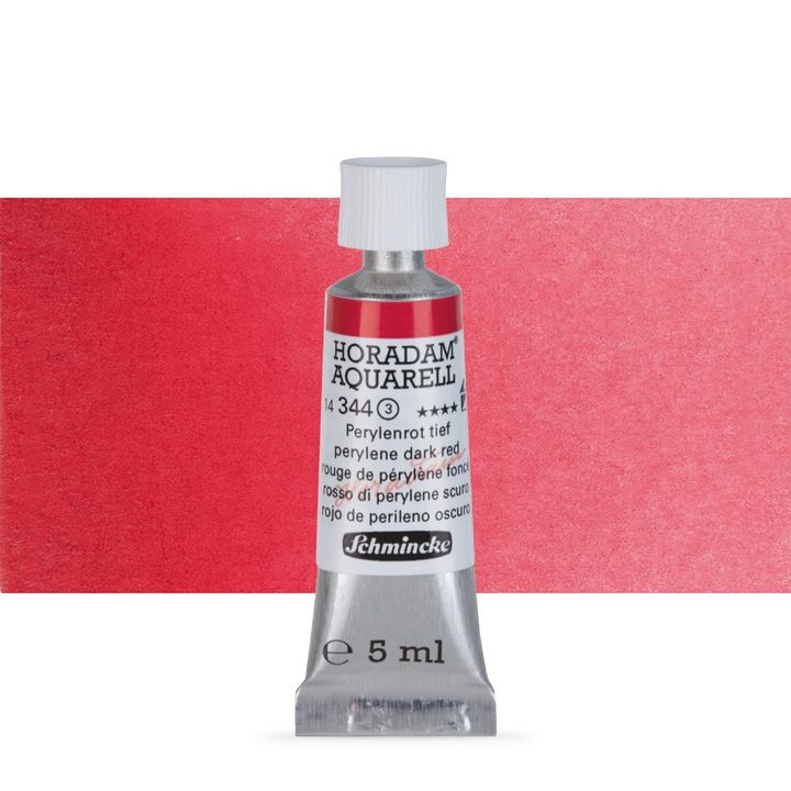 Schmincke HORADAM Aquarellfarben in der 5 ml Tube – 344 Perylen dunkelrot