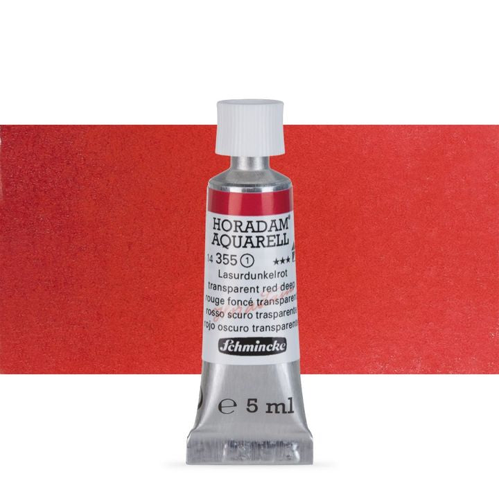 Schmincke HORADAM Aquarellfarben in der 5 ml Tube – 355 transparentes Dunkelrot