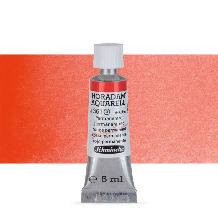 Schmincke HORADAM Aquarellfarben in der 5 ml Tube – 361 Permanentrot