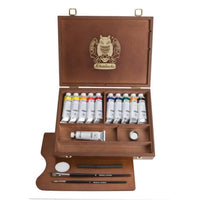 Drevený box s olejovými farbami Schmincke NORMA Professional 11 x 35 ml + príslušenstvo