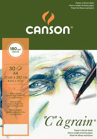 Skicár CANSON C a grain 180 g - 30 listov, A4, jemnozrnný lepený