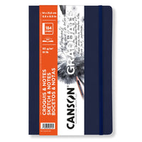 Skicár Canson Graduate Art Book 90 g/m², 184 listov, 14 x 21,6 cm, mäkká väzba, Dark Blue