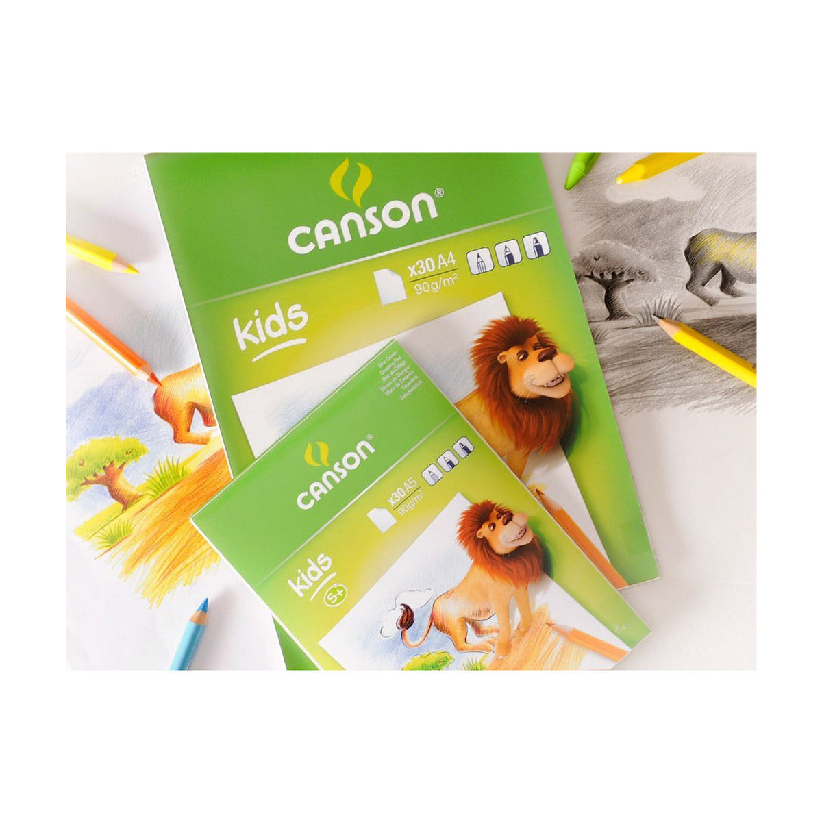 Skicár CANSON Kids 90 g/m² – 30 listov, formáty A5 – A4