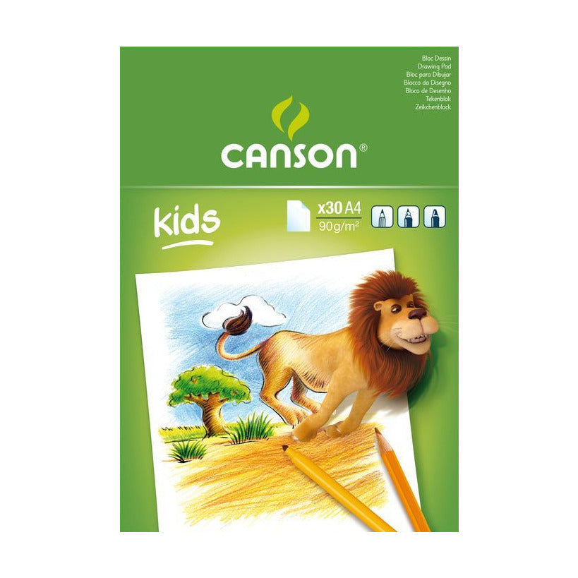 Skicár CANSON Kids 90 g/m² – 30 listov, formáty A5 – A4