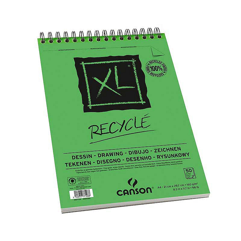 Skicár CANSON XL Recycle 160 g/m² A3 - 50 listov, špirálová väzba