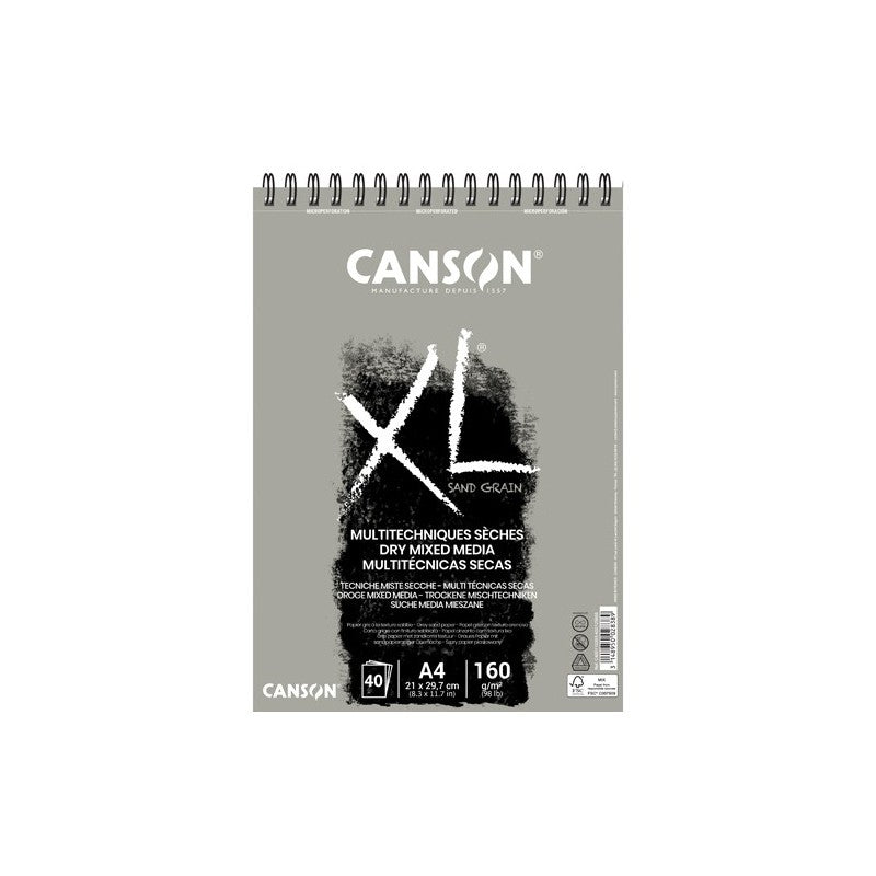 Skicovací blok CANSON XL Touch sivý 160 g/m² A4 – A3 - 40 listov