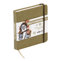 Skicovací blok DARWI Khaki 14 x 14 cm, 140 g, 80 listov