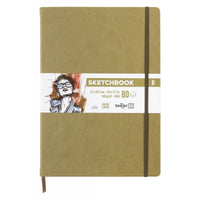 Skicovací blok DARWI Khaki A4, 140 g/m², 80 listov