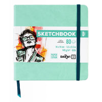Skicovací blok DARWI Mint Green 14 x 14 cm, 140 g, 80 listov