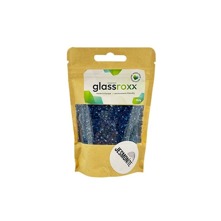 Sklenený granulát Glassroxx Jesmonite 150 g – Kráľovská modrá