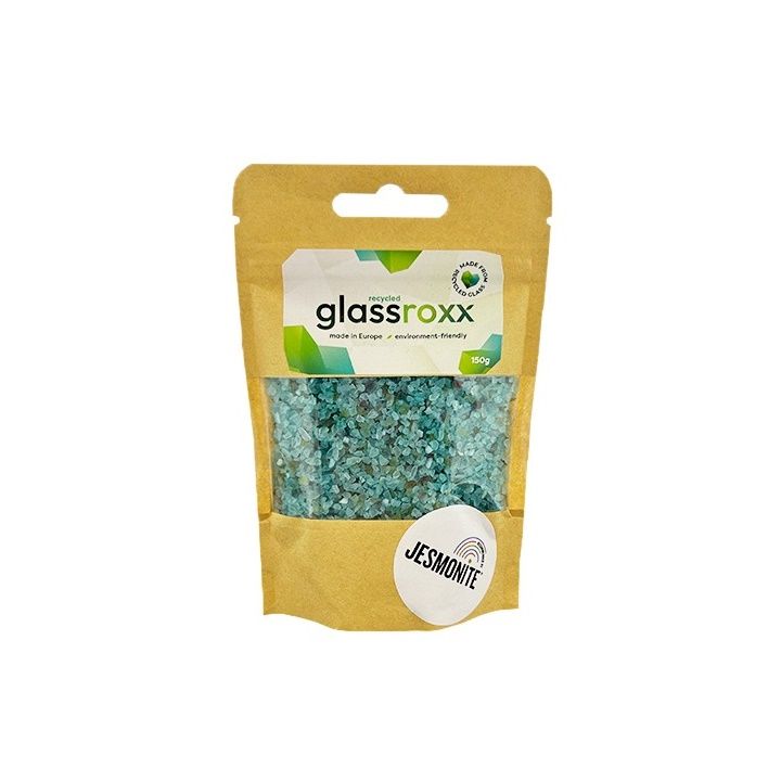Sklenený granulát Glassroxx Jesmonite 150 g – Tyrkysová modrá