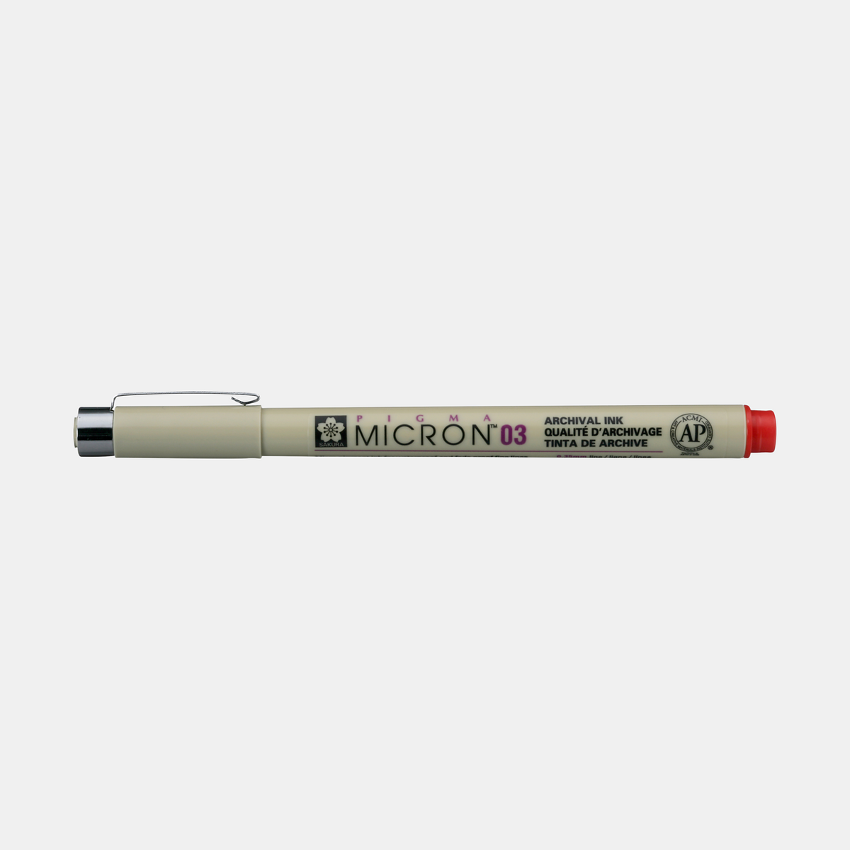 Technické pero SAKURA Pigma Micron RED – 03 0,35 mm