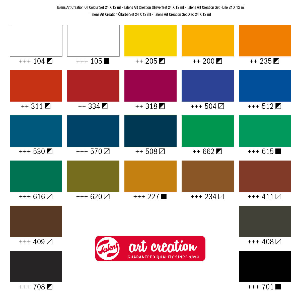 Sada olejových farieb ROYAL TALENS Art Creation 24 x 12 ml
