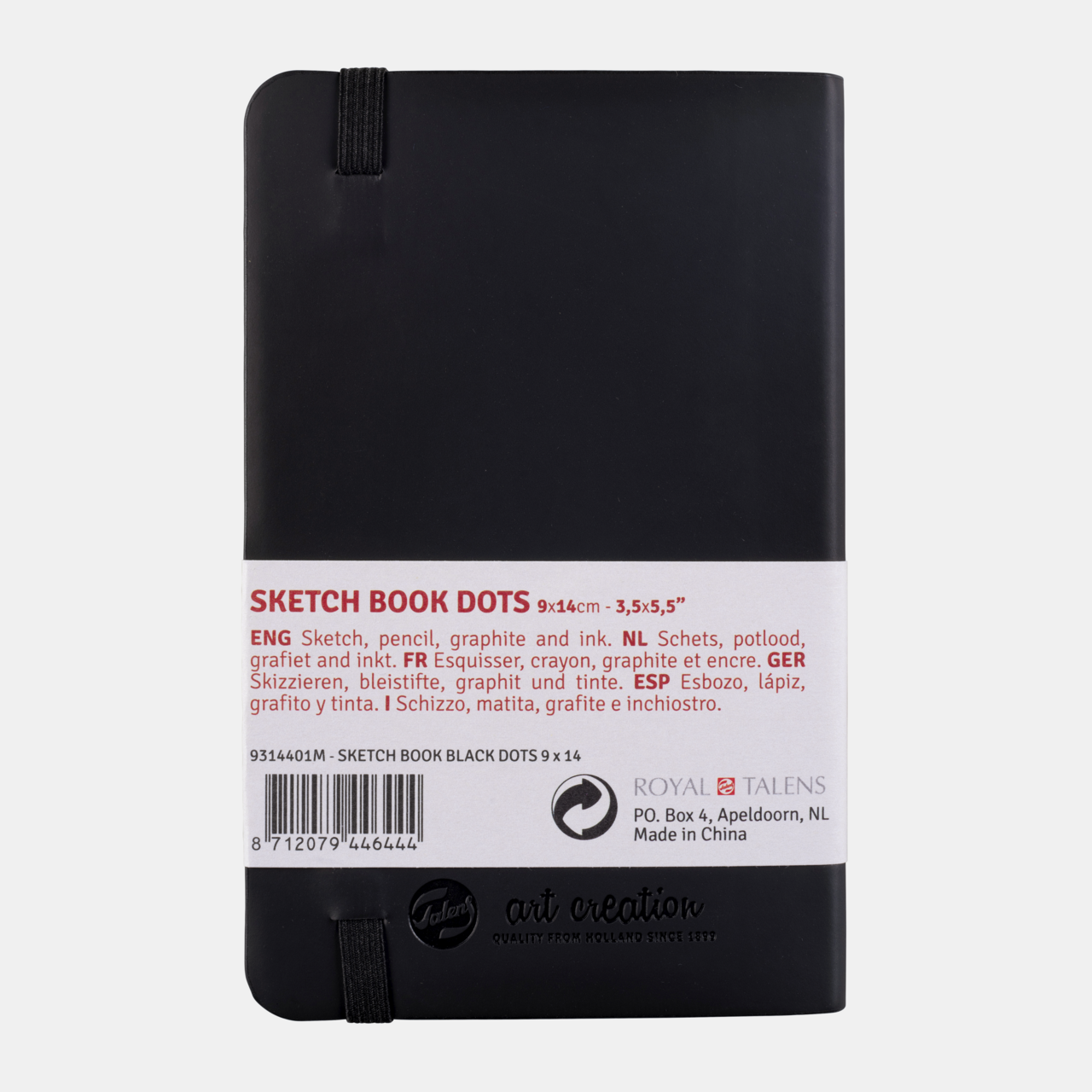 Skicovací blok ROYAL TALENS Talens Art Creation DOT Black 9 x 14 cm, 80 listov