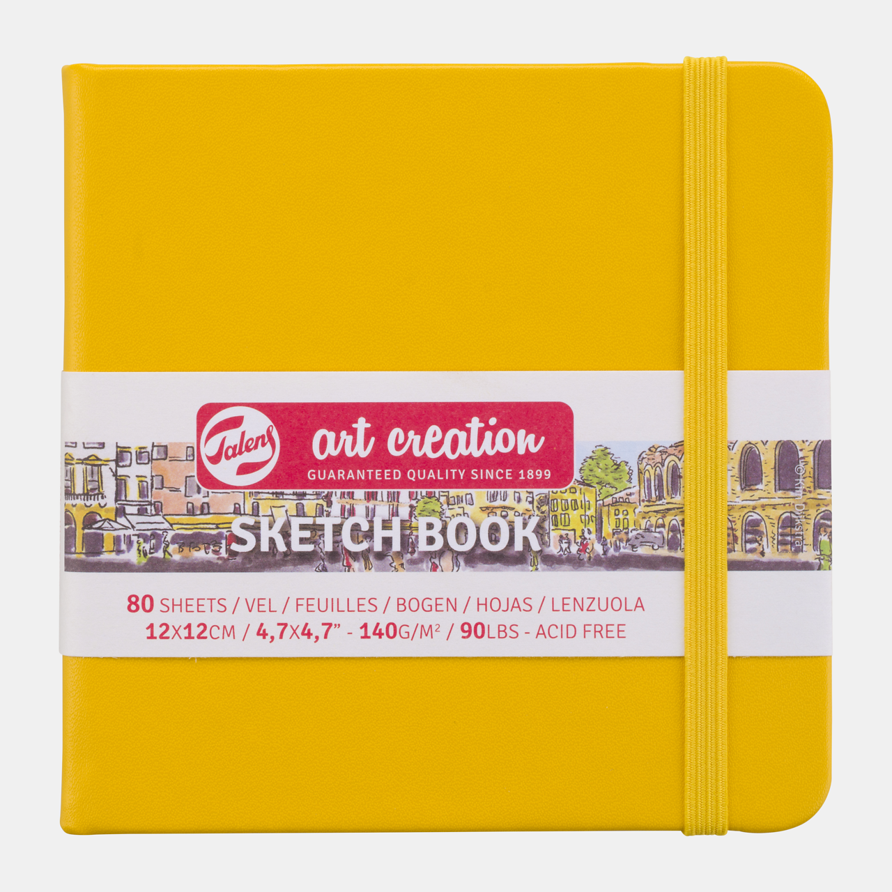 Skicovací blok Talens Art Creation Golden Yellow 12 x 12 cm, 140 g/m², 80 listov