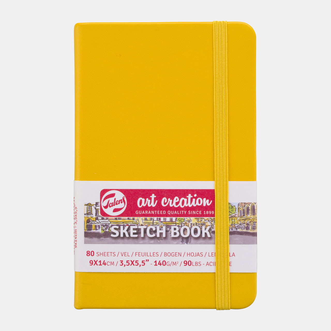 Skicovací blok Talens Art Creation Golden Yellow 9 x 14 cm, 140 g, 80 listov - pevná väzba