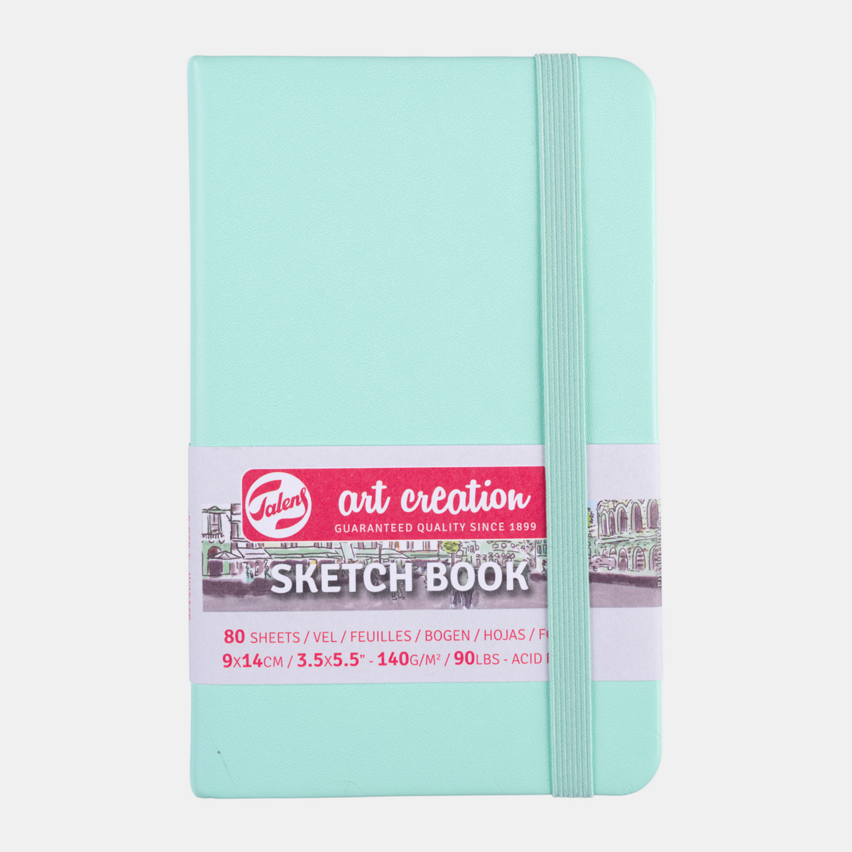 Skicovací blok Talens Art Creation Mint 9 x 14 cm, 140 g, 80 listov - pevná väzba