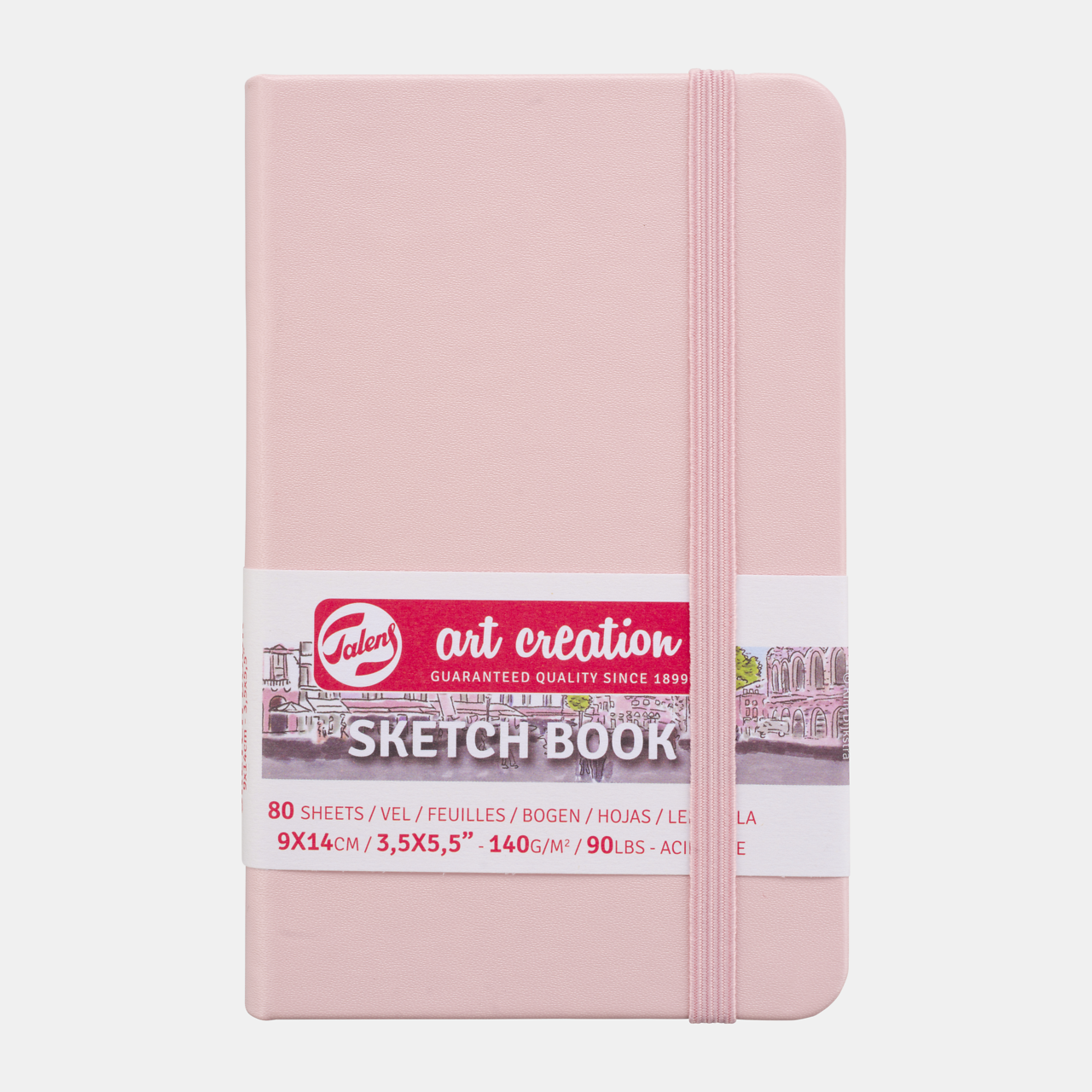 Skicovací blok ROYAL TALENS Art Creation Pastel Pink 9 x 14 cm, 140 g, 90 listov, pevná väzba
