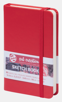 ROYAL TALENS skicovací blok Talens Art Creation Red 9 x 14 cm 140 g 80L pevná väzba