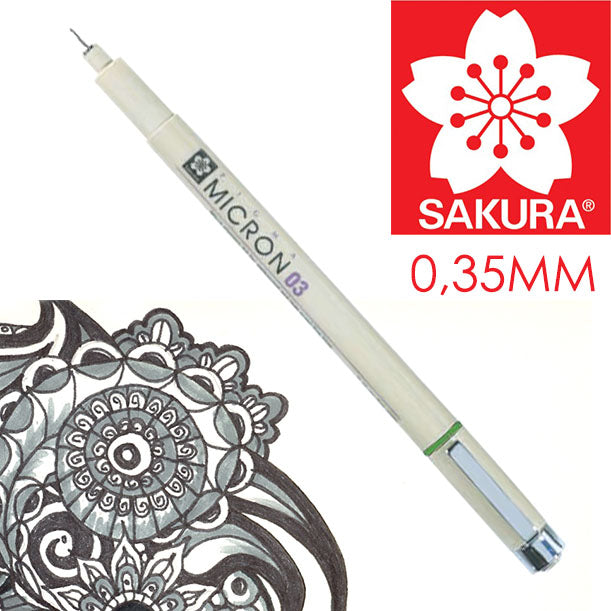 Technické pero SAKURA Pigma Micron BLACK | rôzne hrúbky — obrázok 5