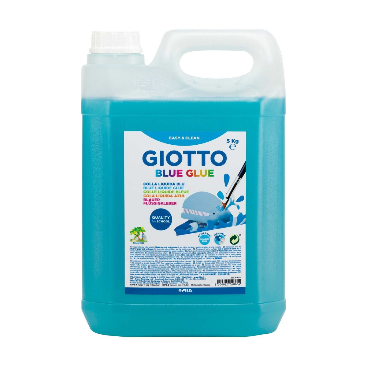 Tekuté modré lepidlo GIOTTO Blue Glue – kanister 5000 ml