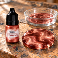 Tekutý metalický pigment do živice 5 ml – červeno zlatá (Red Golden)
