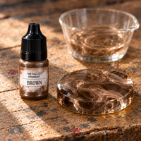 Tekutý metalický pigment do živice 5 ml – hnedá (Brown)