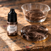 Tekutý metalický pigment do živice 5 ml – kávová hnedá (Coffee)