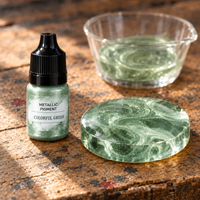Tekutý metalický pigment do živice 5 ml – meniaca sa zelená (Colorful Green)