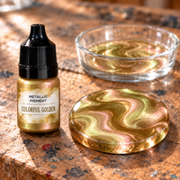 Tekutý metalický pigment do živice 5 ml – meniaca sa zlatá (Colorful Gold)